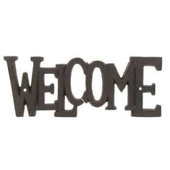 Other - Cast Iron Welcome wall hanging / rustic home decor